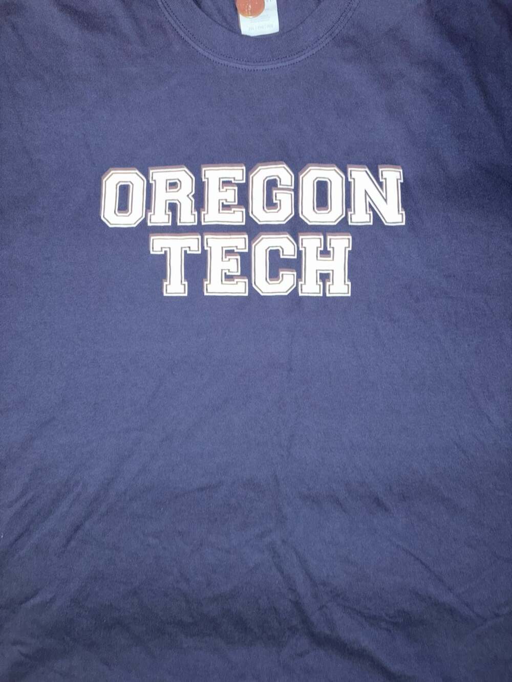 Port & Company Oregon Tech T-Shirt Size 2XL Blue Cotton